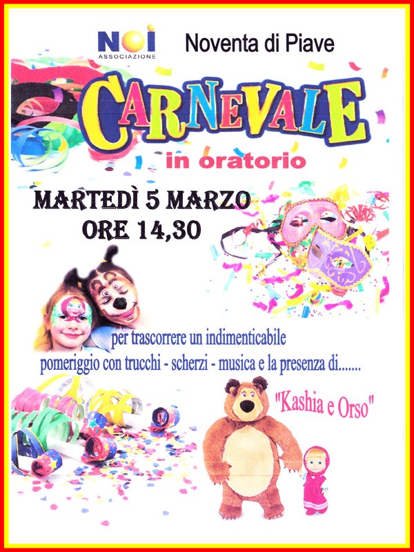 Carnevale in oratorio