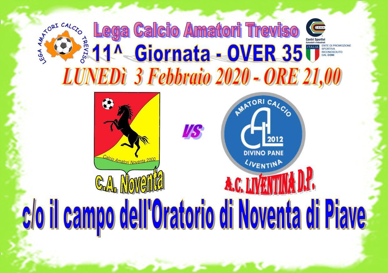 Campionato amatori calcio over 35                                           noventa -liventina