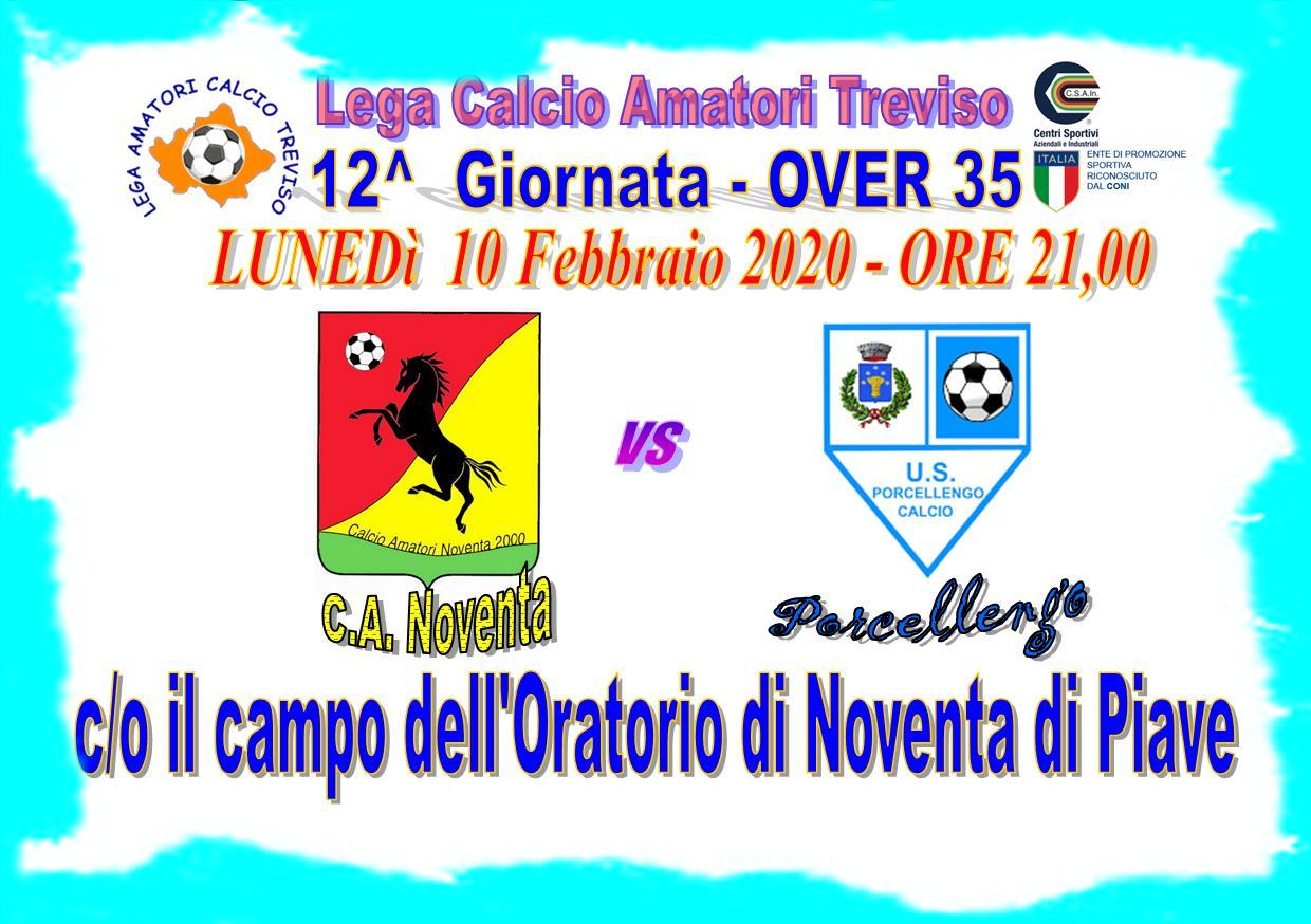 Campionato Amatori Calcio : 12^ Giornata: NOVENTA-PORCELLENGO