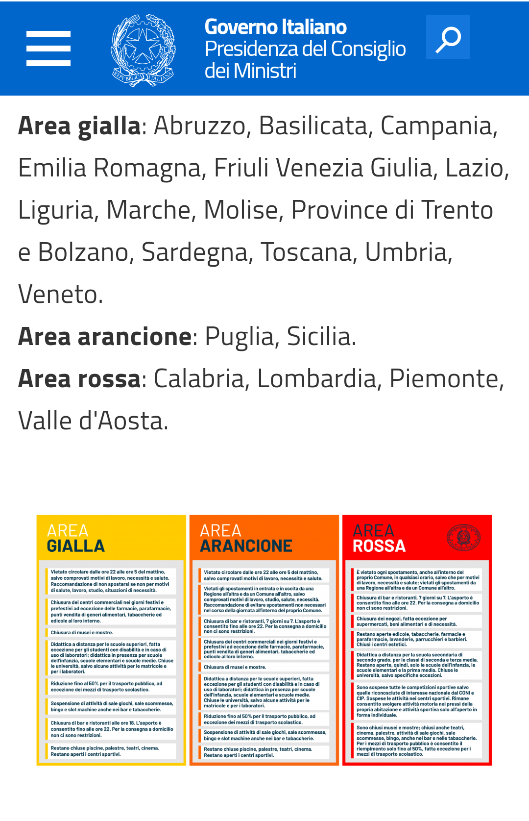 Dpcm del 03 novembre 2020